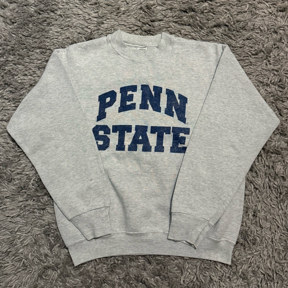 Vintage 1990s Penn State College Grey Crewneck Size Large.